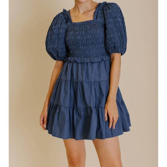 Aureum - Ruched Sash Mini Dress